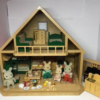 エポック(EPOCH)のA123 まとめ売り　初期　赤い屋根お家　家具　人形　セット シルバニア(キャラクターグッズ)