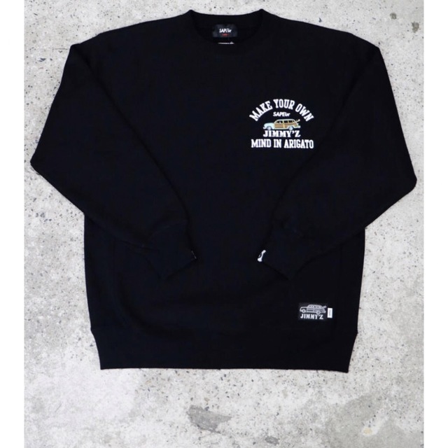 芸能人愛用　JIMMYZ×SAPEur SWEAT新品未使用　タグ付き　ブラック