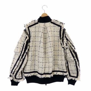 sacai - サカイ ツイード ドッキング MA-1 ジップアップブルゾン ...