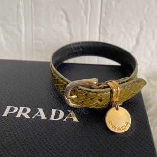 PRADA - 超超美品 PRADA プラダ レザー 編み込みデザイン ブレスレット ...