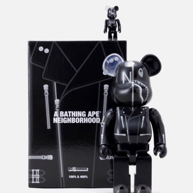 MEDICOM TOY(メディコムトイ)のNEIGHBORHOOD BAPE NBHD SHARK BE@RBRICK ハンドメイドのおもちゃ(フィギュア)の商品写真