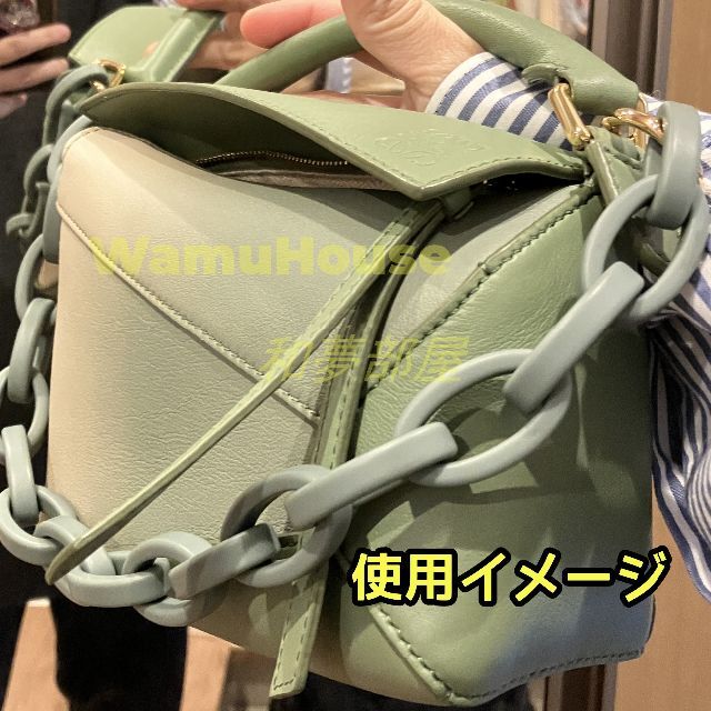★新品★樹脂製軽量バッグチェーン40cm☆マットホワイト★ レディースのバッグ(ハンドバッグ)の商品写真