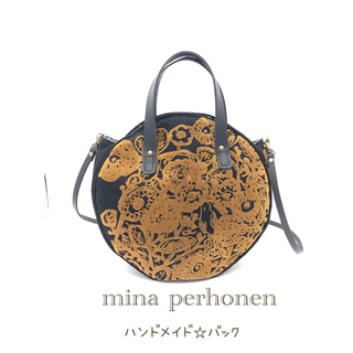 mina perhonen - お値下け☆ミナペルホネン☆ハンドメイド☆丸型バック