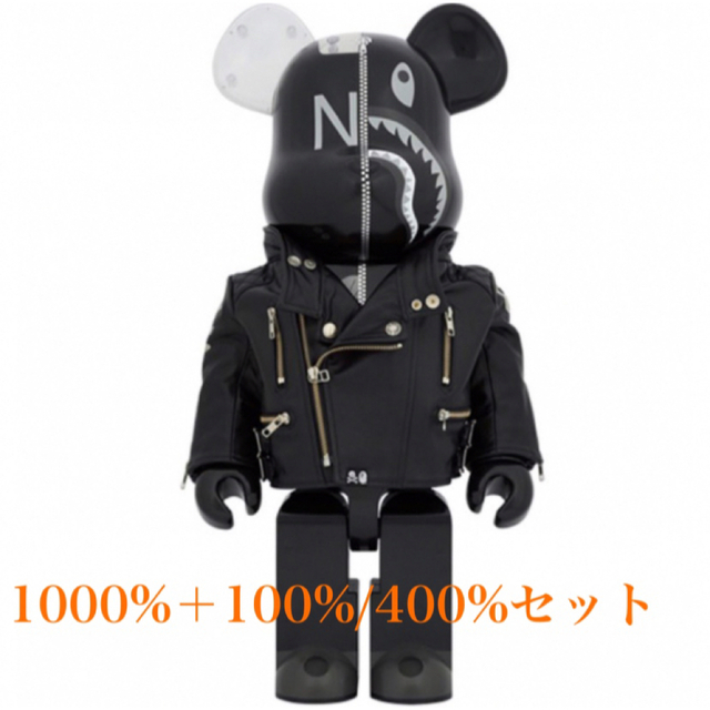 A BATHING APE(アベイシングエイプ)のBE@RBRICK BAPE×NEIGHBORHOOD SHARKセット エンタメ/ホビーのフィギュア(その他)の商品写真