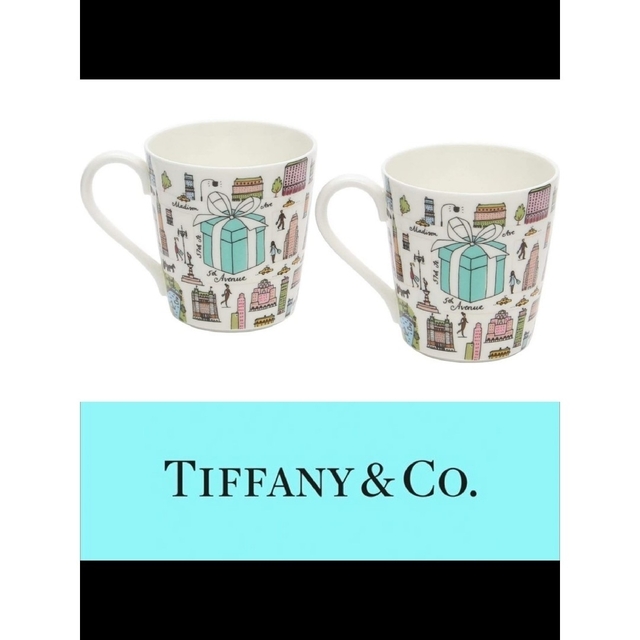 [新品未使用]TIFFANY&Co.ティファニー 5THアベニューペアマグカップ
