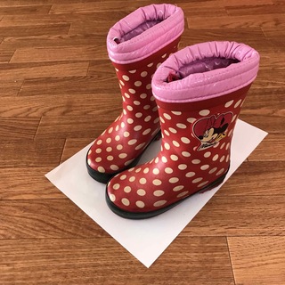 ディズニー(Disney)のミニーちゃん　防寒長靴　16㎝　雪ok(長靴/レインシューズ)