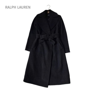 ラルフローレン(Ralph Lauren)の美品 イタリア製 ローレンラルフローレン ロングコート ウールカシミヤ ブラック(ロングコート)
