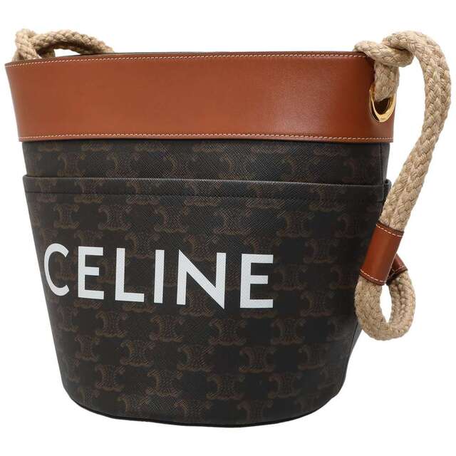 celine - セリーヌ ショルダーバッグ バケットバッグ レザー ロープ CELINE バッグ