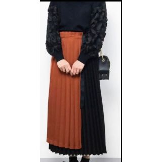 アメリヴィンテージ(Ameri VINTAGE)のAMERI PLEATS LAYERAD WRAP SKIRT(ロングスカート)