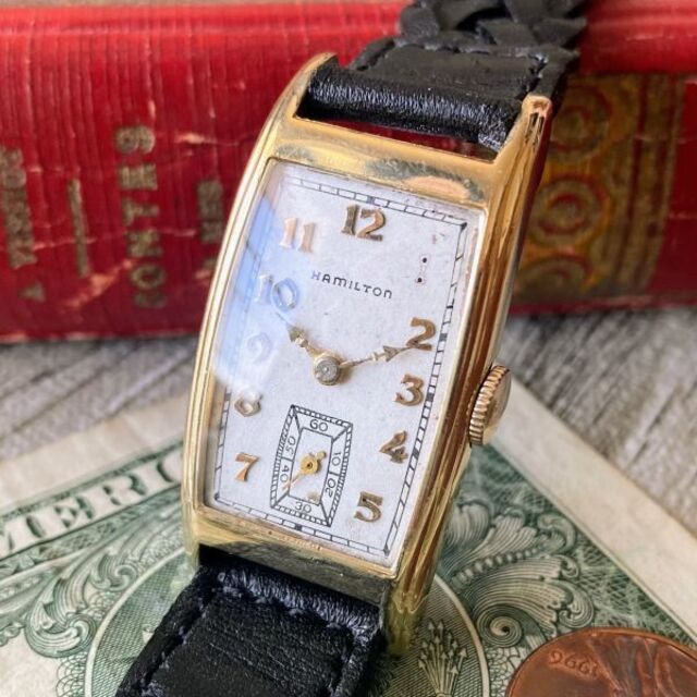 動作良好】 ハミルトン メンズ腕時計 14K 手巻き ヴィンテージ 流行に