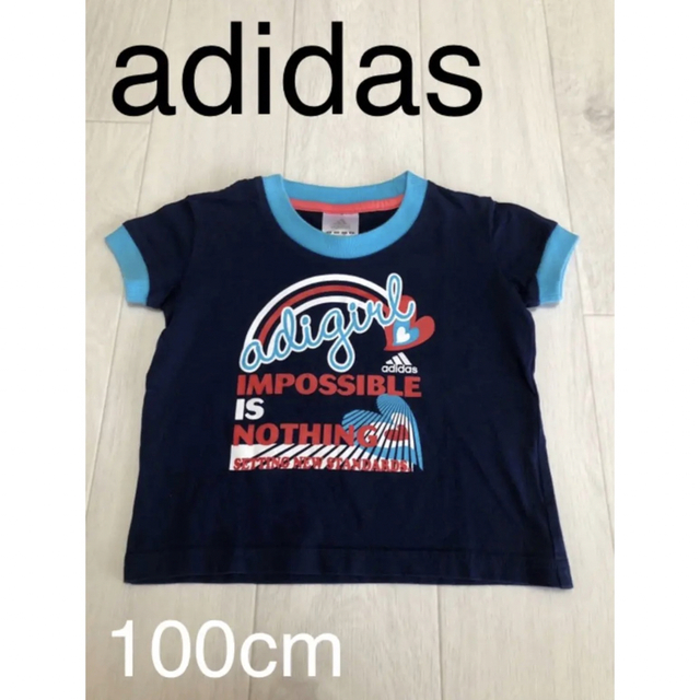 adidas(アディダス)の【人気】adidas アディダス 半袖 tシャツ  100cm キッズ/ベビー/マタニティのキッズ服女の子用(90cm~)(Tシャツ/カットソー)の商品写真