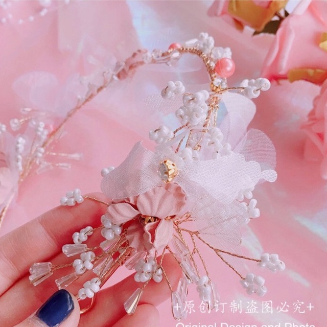 Angelic Pretty - ゆめかわいいフェアリーカラー シフォン蝶とお花の