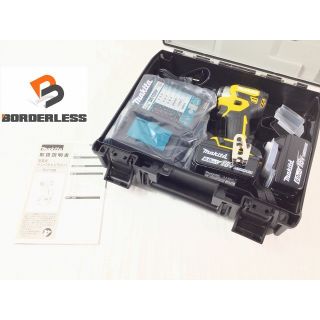 マキタ(Makita)の☆未使用 最新型限定色☆makita マキタ 18V 充電式インパクトドライバ TD173DGXFY 黄/イエロー バッテリー2個(6.0Ah)充電器 ケース付 66043(工具)