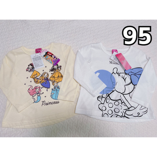 ディズニー(Disney)の新品タグ付き　プリンセスロンT2枚セット(95)(Tシャツ/カットソー)