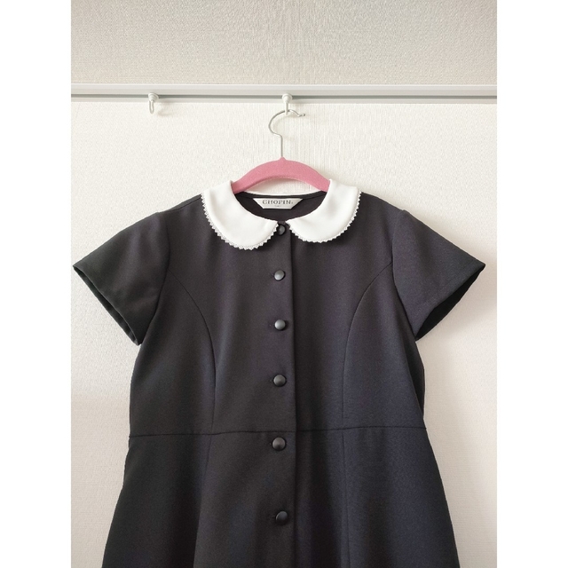 Chopin 女児 黒ワンピース 140 キッズ/ベビー/マタニティのキッズ服女の子用(90cm~)(ワンピース)の商品写真