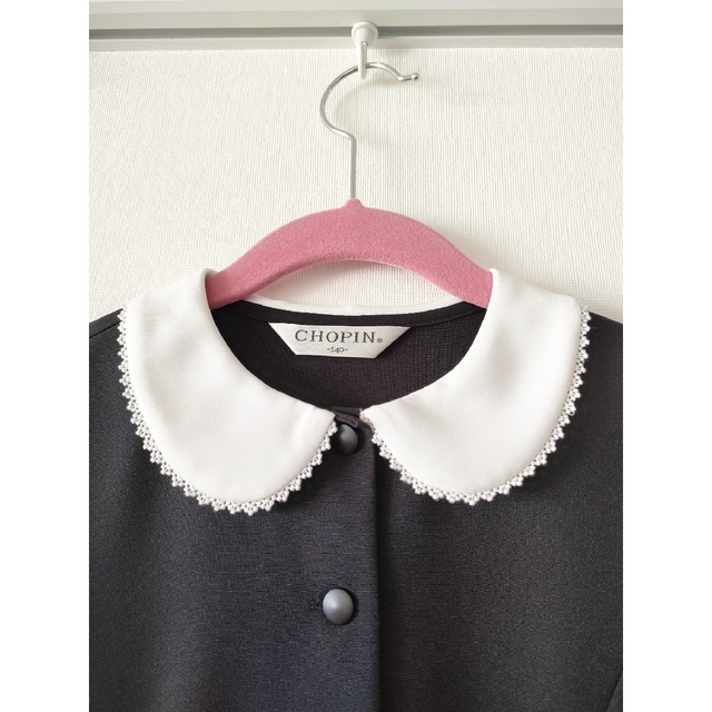 Chopin 女児 黒ワンピース 140 キッズ/ベビー/マタニティのキッズ服女の子用(90cm~)(ワンピース)の商品写真