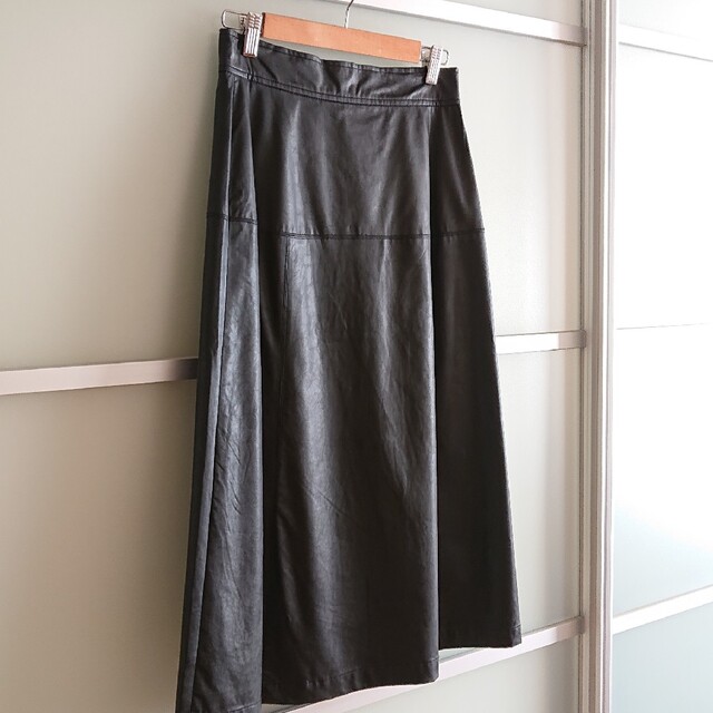 再値下げ)エコレザーのAラインスカート レディースのスカート(その他)の商品写真