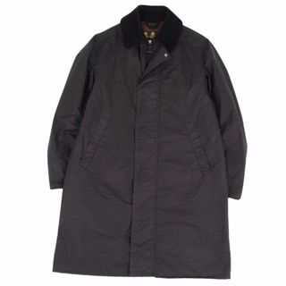 バーブァー(Barbour)の美品 バブアー オーラリー AURALEE×Barbour コート BORDER ステンカラーコート バルマカーンコート オイルドコート ジップアップ アウター メンズ 34(S相当) ブラック(ステンカラーコート)