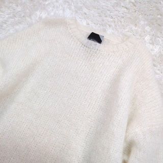 web限定 ATON MOHAIR SHAGGY クルーネックセーター