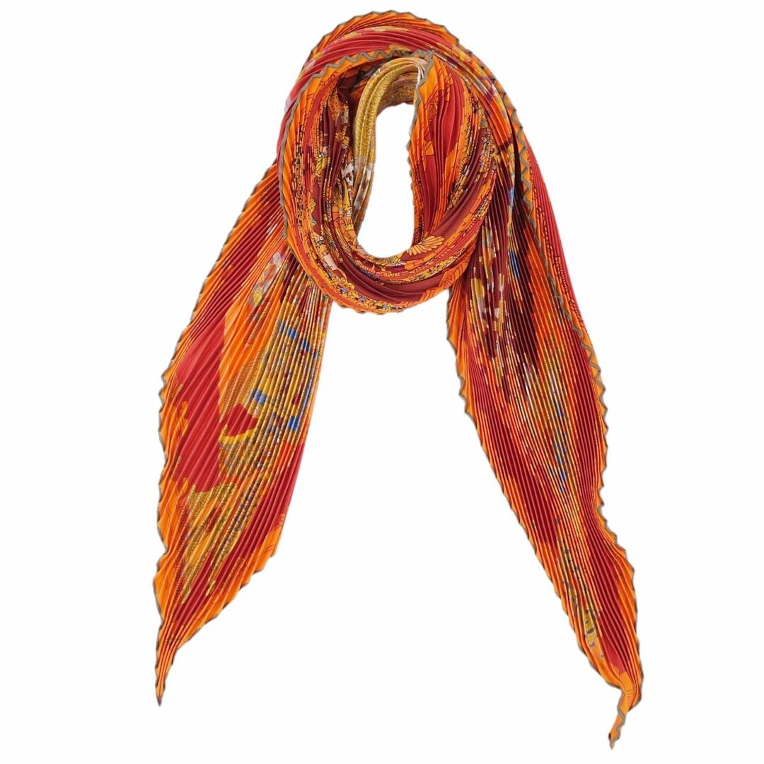 美品 エルメス HERMES スカーフ ストール プリーツ カレ プリセ ASTRES et SOLEILS 天体と太陽 レディース シルク 総柄 マルチカラー | フリマアプリ ラクマ