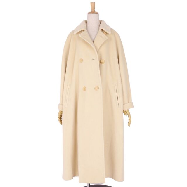 極美品 最高級 カシミヤ Max Mara ロングコート ブラック レディース