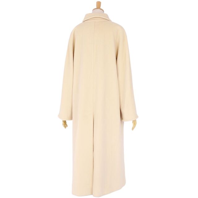 美品 マックスマーラ Max Mara コート 白タグ ロングコート ダブルブレスト ウール カシミヤ アウター レディース JI38 USA4 FB36 GB6(M相当) アイボリー 5