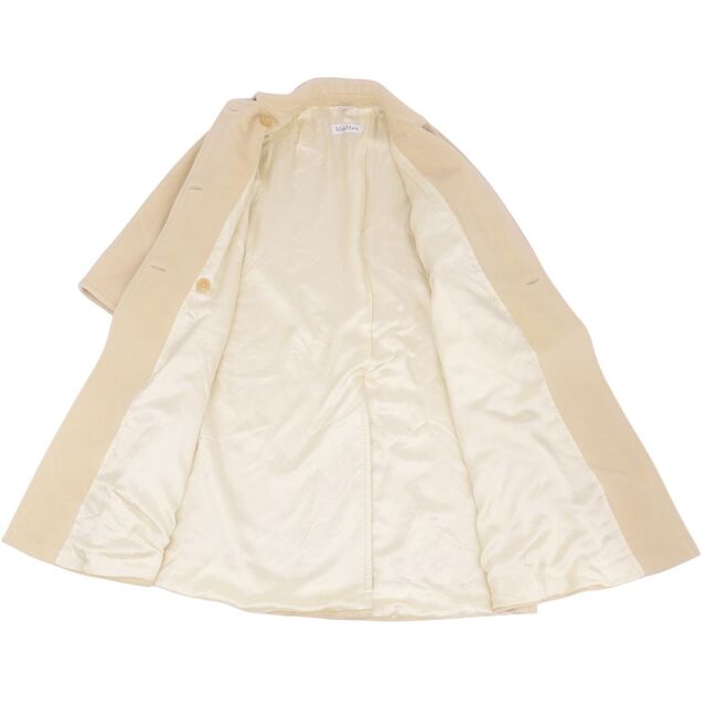 美品 マックスマーラ Max Mara コート 白タグ ロングコート ダブルブレスト ウール カシミヤ アウター レディース JI38 USA4 FB36 GB6(M相当) アイボリー 7