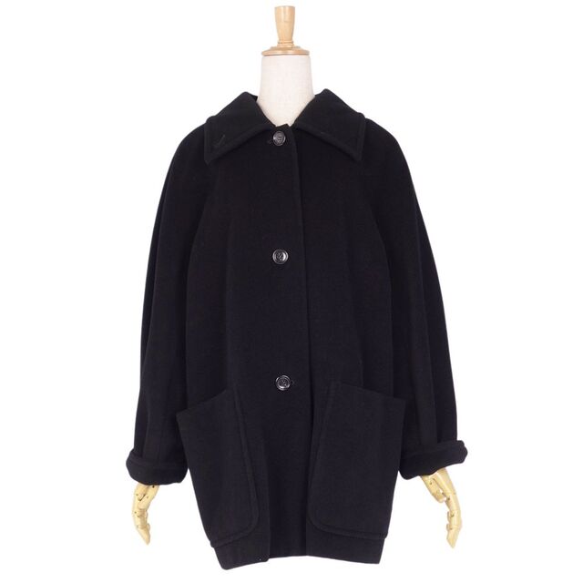 極美品 最高級 カシミヤ Max Mara ロングコート ブラック レディース