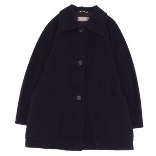 マックスマーラ MAX MARA ジップアップ 無地 トップス ジャケット ウール ブラック