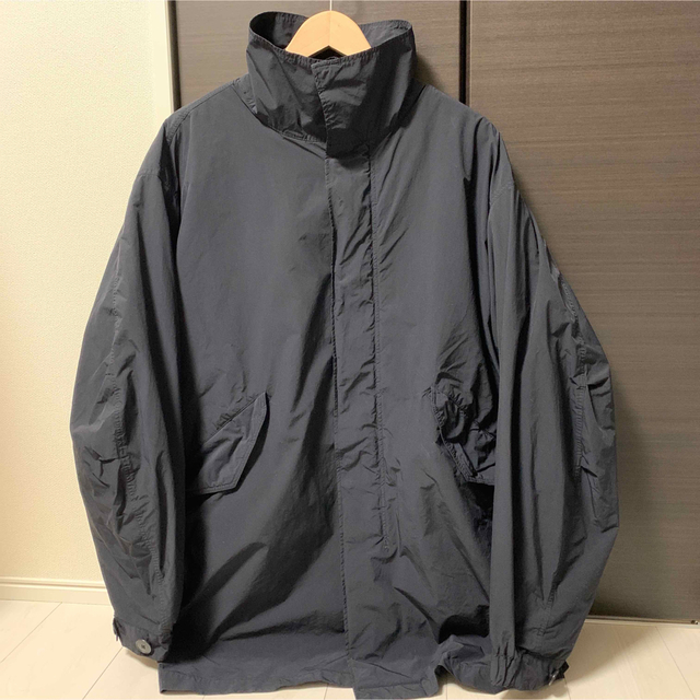 ATON(エイトン)のATON AIR VENTILE SHORT MODS COAT NAVY メンズのジャケット/アウター(モッズコート)の商品写真