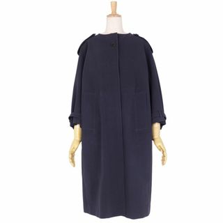 ジルサンダー(Jil Sander)のジルサンダー JIL SANDER コート ノーカラー ロングコート エポレット コットン アウター レディース 36(S相当) ネイビー(その他)