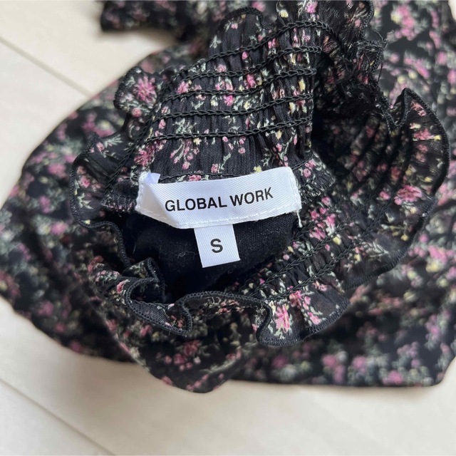 GLOBAL WORK(グローバルワーク)のシフォンブラウス　サイズS 100 キッズ/ベビー/マタニティのキッズ服女の子用(90cm~)(ブラウス)の商品写真