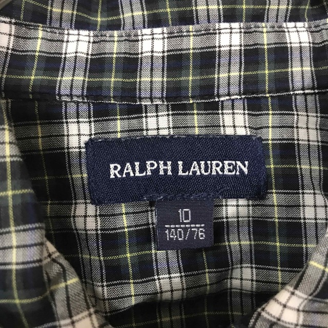 Ralph Lauren(ラルフローレン)のラルフローレン　RALPH LAUREN 長袖シャツ　チェック140  ロゴ刺繍 キッズ/ベビー/マタニティのキッズ服女の子用(90cm~)(ブラウス)の商品写真