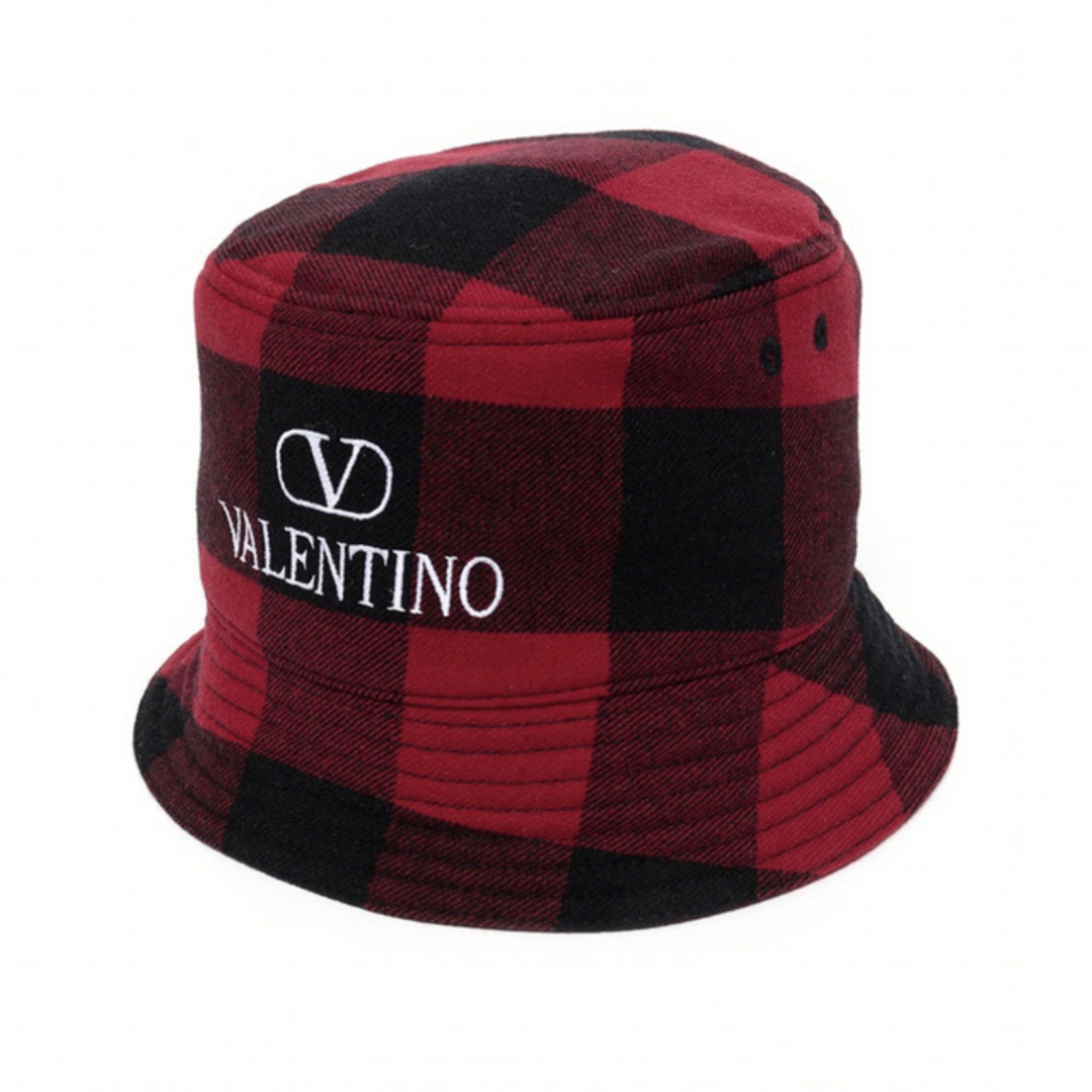 VALENTINO - VALENTINOヴァレンティノ バケットハット チェック レッド