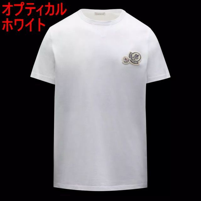 ●新品/正規品● MONCLER 2つのロゴパッチ コットン Tシャツ | フリマアプリ ラクマ