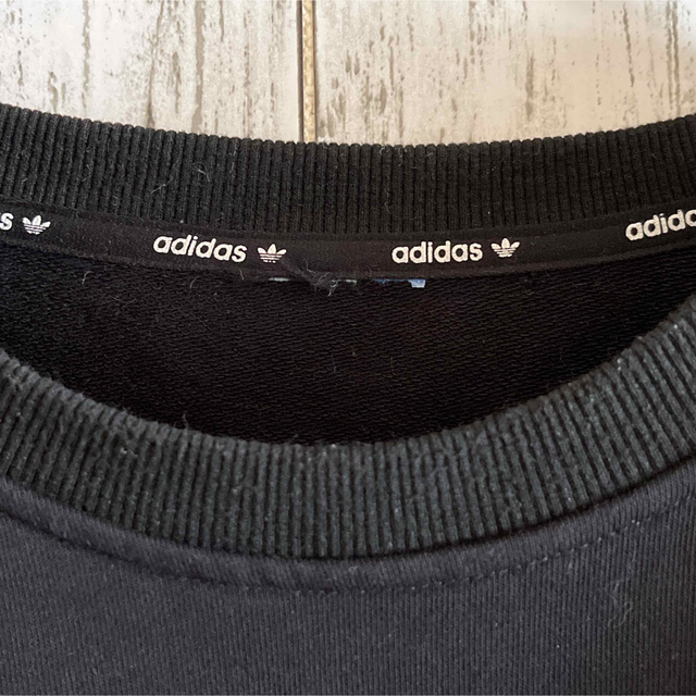adidas(アディダス)の激レア adidas アディダス スウェット トレーナー 黒 XL トレフォイル メンズのトップス(スウェット)の商品写真