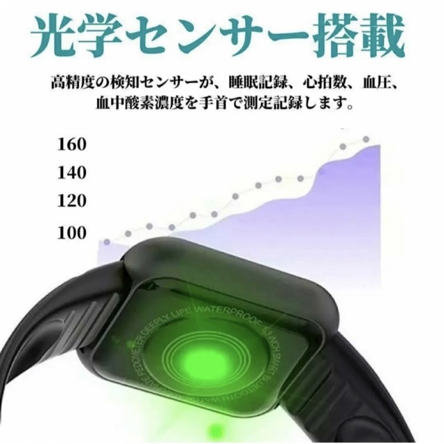 最新型 多機能 スマートウォッチ Y68 ホワイト  防水 メンズの時計(腕時計(デジタル))の商品写真