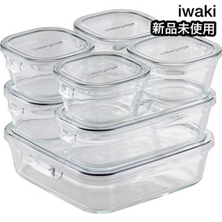 新品未使用　iwaki 耐熱ガラス容器　7点(容器)