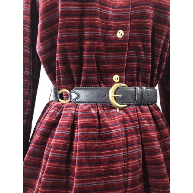 80s rétro vintage ボーダー ベロア ワンピース ワンピース 80s rétro vintage ボーダー ベロア ワンピース ワンピース