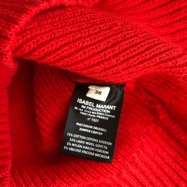 Isabel Marant(イザベルマラン)のIsabel Marant Wool Sweater 赤いセーター 新品、未使用 レディースのトップス(ニット/セーター)の商品写真