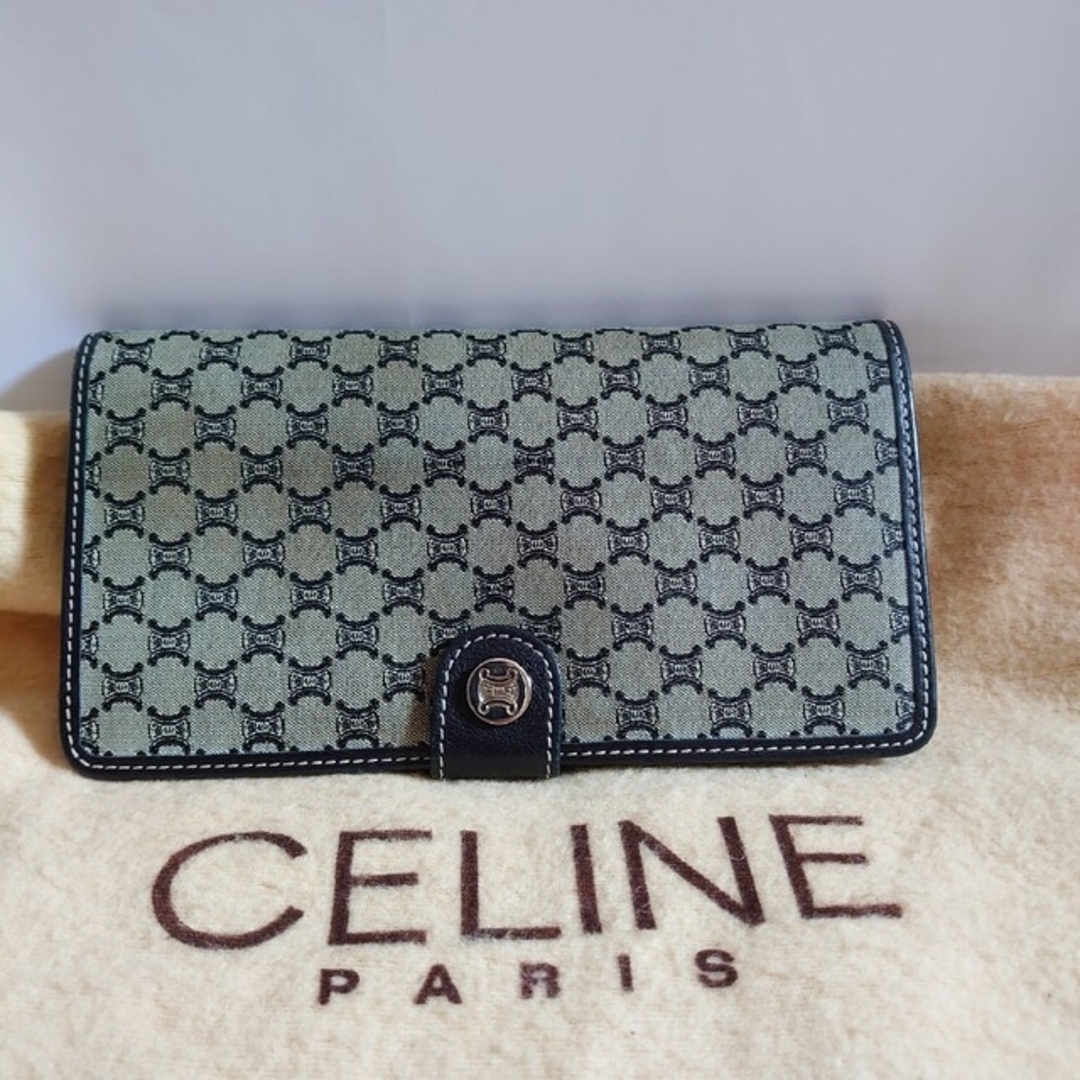 CELINE マカダム柄 トリオンフ 長財布 ヴィンテージ