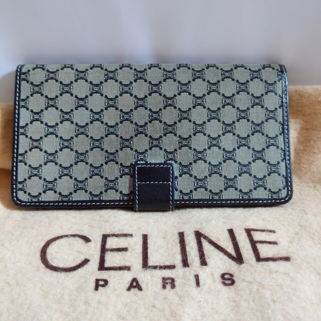 CELINE マカダム柄 トリオンフ 長財布 ヴィンテージ