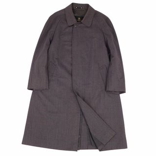 ランバン(LANVIN)のVintage ランバン LANVIN コート ステンカラーコート バルマカーンコート ストライプ アウター メンズ R50-46(M相当) グレー(ステンカラーコート)