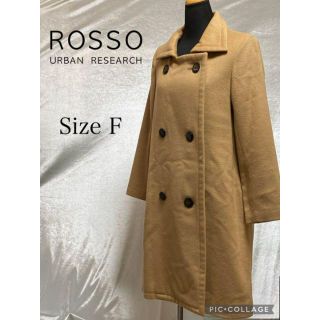 アーバンリサーチロッソ(URBAN RESEARCH ROSSO)のアーバンリサーチROSSO カシミヤ混　ロングコート　ブラウン　サイズF(ロングコート)