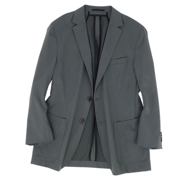 美品 ヒューゴボス HUGO BOSS セットアップ スーツ シングル テーラードジャケット スラックスパンツ ジャージー メンズ 50(L相当) グレー