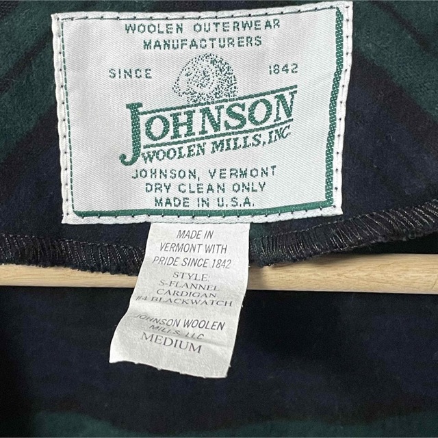 試着のみJOHNSON WOOLEN MILLS フランネルジップカーディガン  メンズのトップス(カーディガン)の商品写真