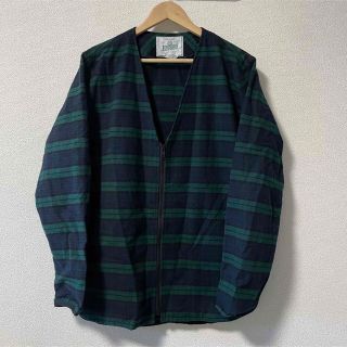 試着のみJOHNSON WOOLEN MILLS フランネルジップカーディガン (カーディガン)