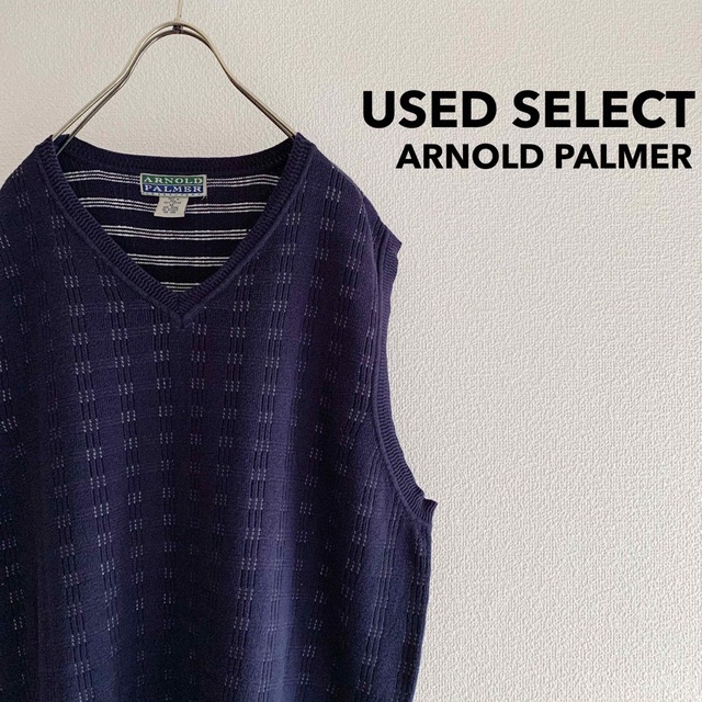 Arnold Palmer - 【専用】“ARNOLD PALMER” Cotton Knit Vest / 紺