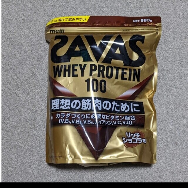 SAVAS(ザバス)の【新品未開封】SAVAS  ザバス ホエイプロテイン100 980g 食品/飲料/酒の健康食品(プロテイン)の商品写真