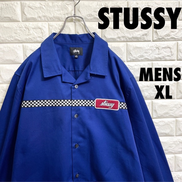 STUSSY(ステューシー)の美品　ステューシー　カバーオール　ジャケット　ワッペンロゴ　メンズXLサイズ メンズのジャケット/アウター(カバーオール)の商品写真